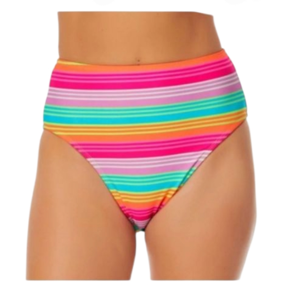 New Time & Tru Striped Bikini Bottoms